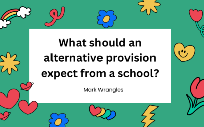 What should an alternative provision expect from a school?